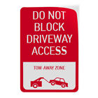 Vertical Vinyl Stickers Do Not Block Driveway Access Tow Away Zone Parking Sign