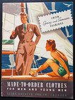 1939 Vtg Mens Tailoring Book_sears_spring Summer Fashion_fabric Swatches Samples