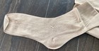Vtg Beige Cotton Stockings Early Vintage Sz 10 Lngth 30 Very Soft