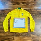 Nike Brasil Cbf Soccer Track Jacket Mens Medium Yellow Full Zip National Team