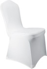 White Stretch Spandex Chair Covers Wedding - 100 Pcs Banquet Events Party Uni   
