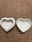 Vintage Asian Blue And White Porcelain Heart Shaped Trinket Box  4   