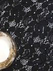 Quasimoon Vintage Black Lace Style No 2 Table Runner  12 X 108  By Paperlante   