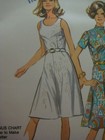 Vintage 70s Simplicity 9549 Womens High Neck Mod Dress Sewing Pattern Size 40 44