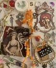 80 Pcs Original Collage Art Jewelry Charms Junk Drawer Oddities Mixed Media Lot
