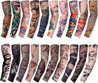20pcs Temporary Tattoo Arm Sleeves Fake Temporary Tattoo Arm Sunscreen Sleeve   