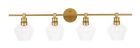 Clear Glass Lamp Shade Dining Room Bedroom Bathroom Brass Wall Sconce Light 37in