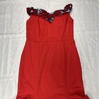 Afripride Red Blue Ankara Long Mermaid Style Dress Off-shoulder Womens Size M