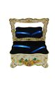 Vintage Castles Jewelry Organizer Box With Mirror Metal Trinket Storage 