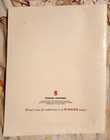 Singer Sewing Machine Touch   Sew Zig-zag Instructions Book 52 Pg Date 1965