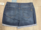 Democracy Ab Solution Denim Shorts Women Size 12 Cuffed Blue Stretch Mold   Hold