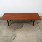Mid Century Danish Modern Coffee Table Solid Teak Denmark Surfboard Mcm Vintage