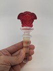 Versace    Rosenthal Crystal Red Medusa Head Bottle Stopper