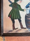 Vintage Bavarian German Folk Art Oil On Board Framed Painting