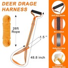  Deer Drag Sled  Heavy Duty Tear Resistant Hunting Sled With Deer Drag Orange