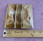Marble Ashtray Natural Stone Onyx Brown Vintage Beveled Edge 4 75 Inch Square