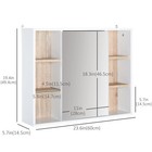 Wall Mounted Medicine Cabinet With Mirror Over Toilet Bathroom Storage Cabinet