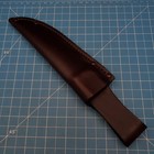 Leather Fixed Blade Knife Sheath 10  Brown Belt Loop Made In Usa 10x7