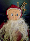 Handcrafted Primitive Folk Art Santa Claus Shelf-sitter Doll