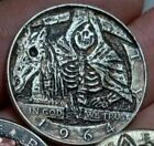 Hobo Carved Silver Art Half Dollar 