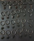 Metal Curtain Rings With Clips   Eyelets 24 Qty Black 1  I d  Clamp Rings Bronze