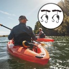 2 Pcs Kayak Tie Down Straps Bow Stern Tie Rope Lock Tie Down Canoe Rope
