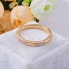 Vintage Style 1 50ct Round Moissanite Eternity Band 14k Yellow Gold Finish