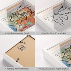 Concert Ticket Holder Shadow Box  Travel Memento Frame  8x8 Display  White