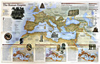     1997-7 July The Romans Italy National Geographic Map Italy Empire - A3 
