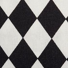  Halloween Tabletop  Harlequin Collection  Table Runner  14x72  Black And Cream 