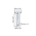 Single Hole Clevis Pins 6mm X 16mm Flat Head Zinc-plating Solid Steel Pin 12pcs