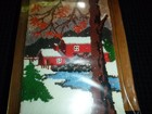 Nos Vtg Bucilla Latch Hook Rug Wall Hanging Kit  12929 First Snow 24x36  