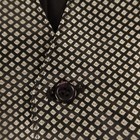 Doc   Amelia Vest Mens S 38r Black Diamond Patterned Formal Dressy Waistcoat