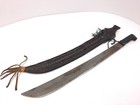 Vintage Collins   Co Legitimus Machete 29  W  Decorated Leather Sheath