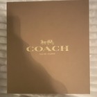 Coach Mini North south Tote Logo Canvas Heart Charm Brown gold Top Handle