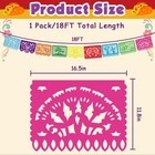 Ohome Cinco De Mayo Decorations - Papel Picado Banner Streams   Mexican Theme   