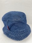 Vtg Powder Puff Girls Blue Denim Bucket Hat Embroidered Y2k 