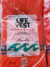 2 New Old Stock Kmart Life Jackets Preserver Vest Type Ii Pfd Orange Adult 90lb 