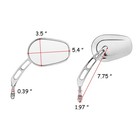 Motorcycle 8 10mm Rear View Side Mirror For Harley Honda Kawasaki Suzuki Yamaha