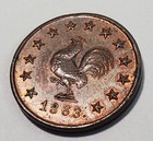 1863 Christian Rauh Confectioner Token -- New York -- Civil War 