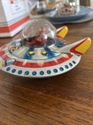 Martian Flying Saucer  Z-01 The Red Man From Space Ufo Tin Toy 1950s Nomura 