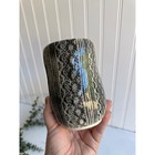 Studio Pottery Black   White Print Vase 5  Tall Handmade Ceramic Modern Artisan