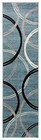 Rugshop Modern Wavy Circles Design Runner Rug 2  X 10  Blue