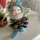 Vintage Pinecone Putz Elves- Gnomes-santa-pixie- Christmas-japan- Lot Of 4