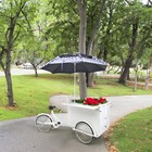 24  Tire 90x51 5x41  White Vending Trike Mobile Food Bike Cart 86 6  Umbrella