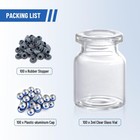 1000pcs 3ml Headspace Vials Clear Glass Bottle 20mm Crimp Top Flat Bottom Hplc