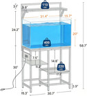 20-29 Gallon Fish Tank Stand With Power Outlet   Adjustable Shelves