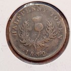 1832 Province Of Nova Scotia Half Penny Token -  b8059