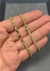 14k Solid Gold Diamond Cut 4mm Rope Chain 20   Inches 26 10 Grams