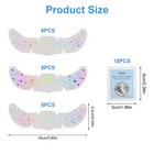 18pcs Holographic Multicolor Glitter Freckles Face Tattoo Waterproof 